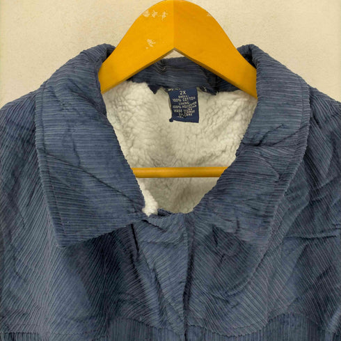 デニムアンドコー Denim&Co 裏地ボアコーデュロイベスト メンズ 2X