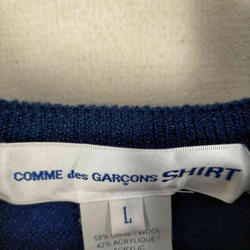 コムデギャルソンシャツ COMME des GARCONS SHIRT マルチカラー 切替 クルーネックニット メンズ JPN:L