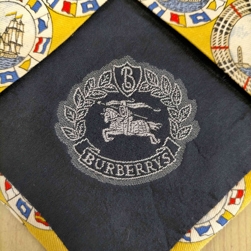 バーバリーズ BURBERRYS ヨット柄 シルクネクタイ メンズ