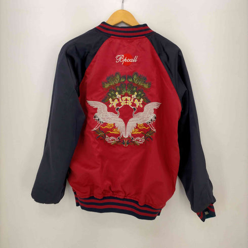 SEABEES THE US NAVY×鶴 リバーシブルサテンスカジャン メンズ JPN:XL