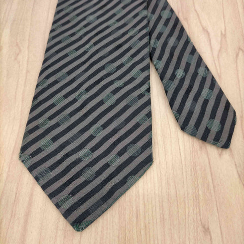 イッセイミヤケ im ISSEY MIYAKE ドット ストライプ柄 シルクネクタイ メンズ