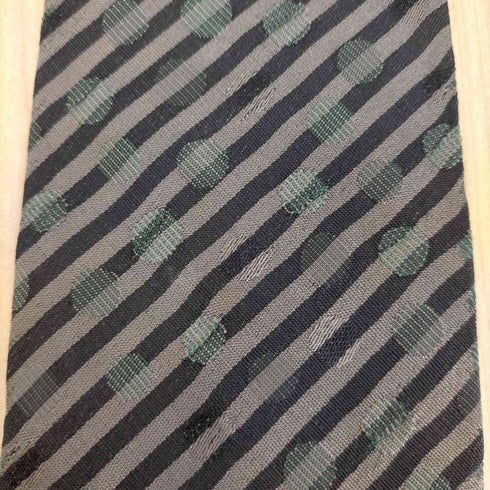 イッセイミヤケ im ISSEY MIYAKE ドット ストライプ柄 シルクネクタイ メンズ