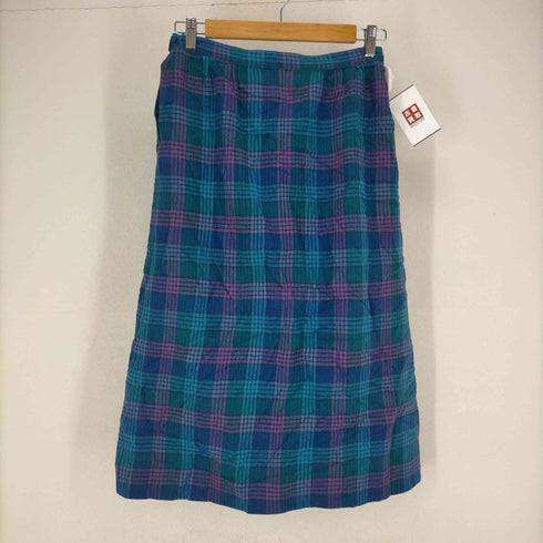 ペンドルトン PENDLETON USA製 チェック柄ウールスカート レディース 10