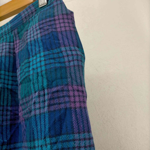 ペンドルトン PENDLETON USA製 チェック柄ウールスカート レディース 10