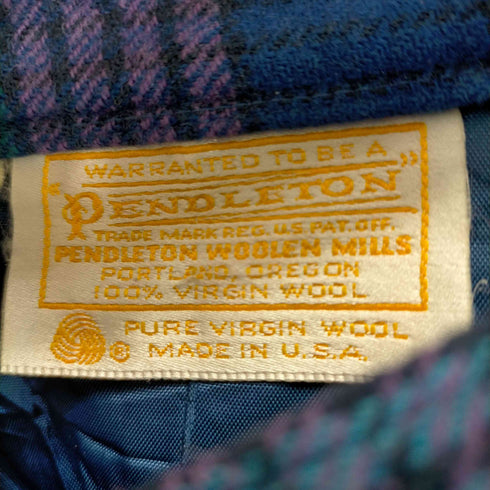 ペンドルトン PENDLETON USA製 チェック柄ウールスカート レディース 10