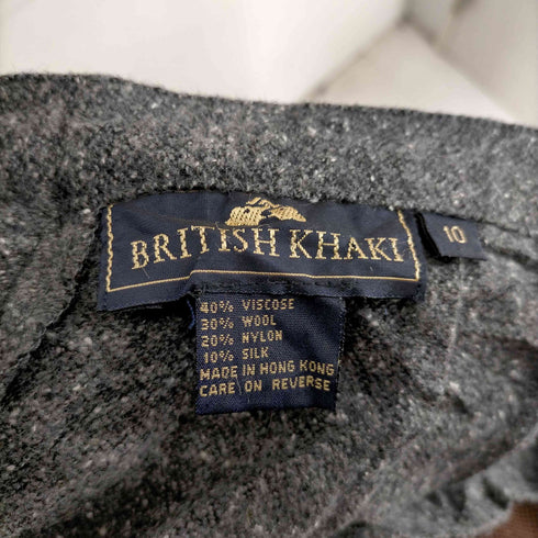 ブリティッシュカーキ BRITISH KHAKI レーヨンウールロングスカート レディース 10