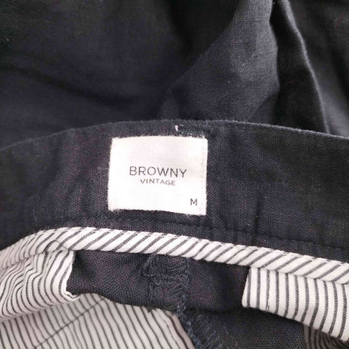 ブラウニーヴィンテージ BROWNY VINTAGE コットンリネン1タック ガウチョパンツ メンズ JPN:M