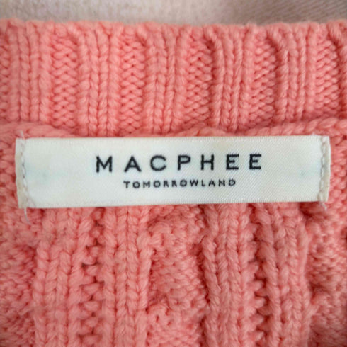 マカフィー MACPHEE ハイブリットコットンケーブル クルーネックカーディガン レディース JPN:S
