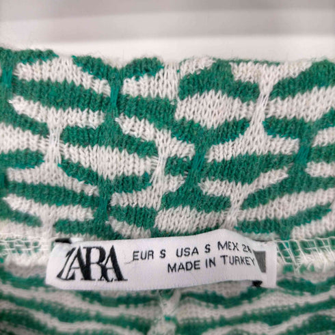 ザラ ZARA RETRO JACQUARD PANTS レディース import:S