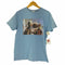 ザラ ZARA 背面フロッキープリント キャラクターデザインTシャツ レディース import:M
