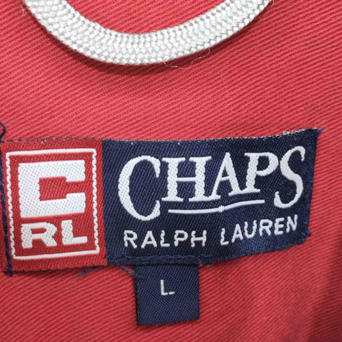 チャップスラルフローレン CHAPS RALPH LAUREN ブランドロゴプリント コットン長袖シャツ メンズ import:L