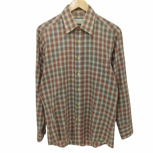 シアーズ Sears 80~90s マドラスチェック 長袖シャツ メンズ 15 32-33