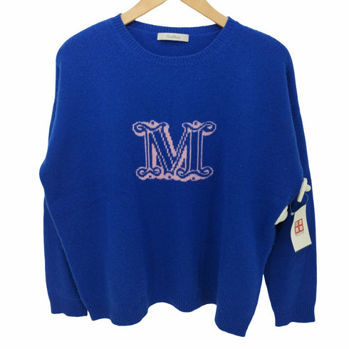 マックスマーラ MAX MARA EDO フロントイニシャル M クルーネックニット ピュア カシミヤ レディース import:M