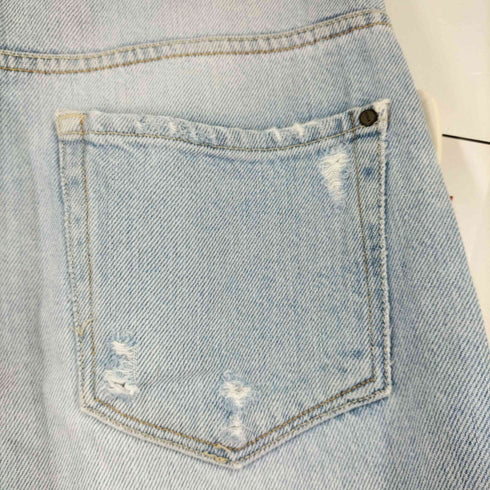ザラ ZARA Z1975 アイスブルー ワイドダメージデニム レディース EUR:36
