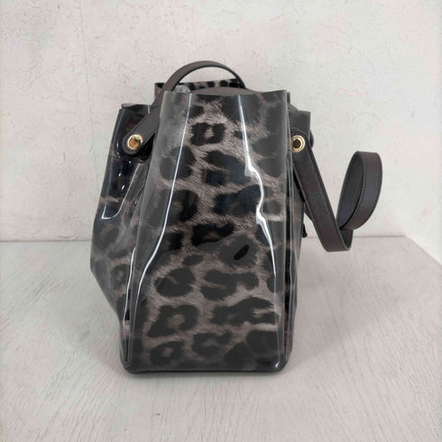 ルピュイ LUPUY 2WAY ヒョウ柄 エナメルハンドバッグ レディース