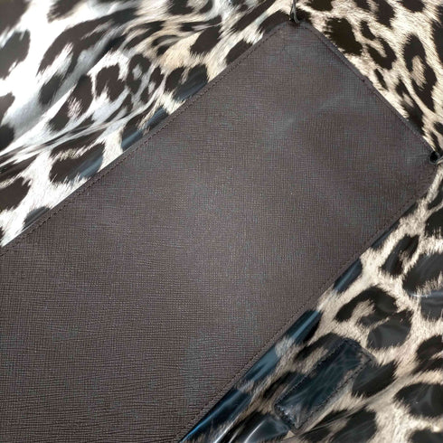 ルピュイ LUPUY 2WAY ヒョウ柄 エナメルハンドバッグ レディース