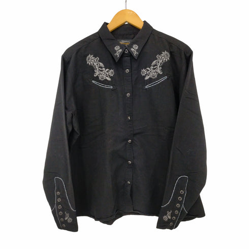 ラングラー Wrangler 90S 花刺繍 ウエスタンシャツ メンズ import:XL