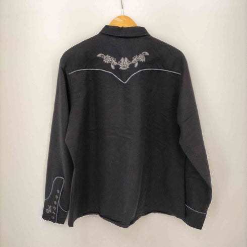 ラングラー Wrangler 90S 花刺繍 ウエスタンシャツ メンズ import:XL