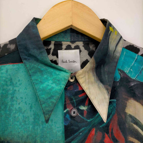 ポールスミス Paul Smith HALF FACE HALF FLORAL 総柄 L/S シャツ メンズ import:M
