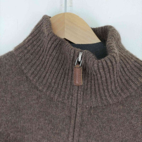 ポロバイラルフローレン Polo by RALPH LAUREN 90-00s ITALIAN YARN スモールポニー刺繍 ラムウール ハイネックハーフジップニット メンズ import:XL