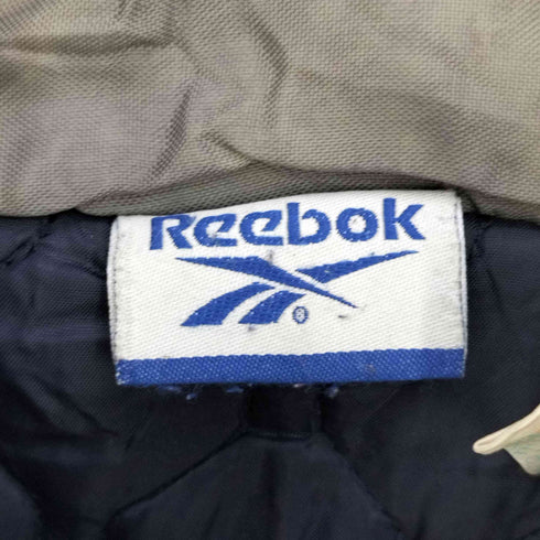 リーボック Reebok ロゴ刺繍 裏キルティング ナイロンジャケット メンズ import:L