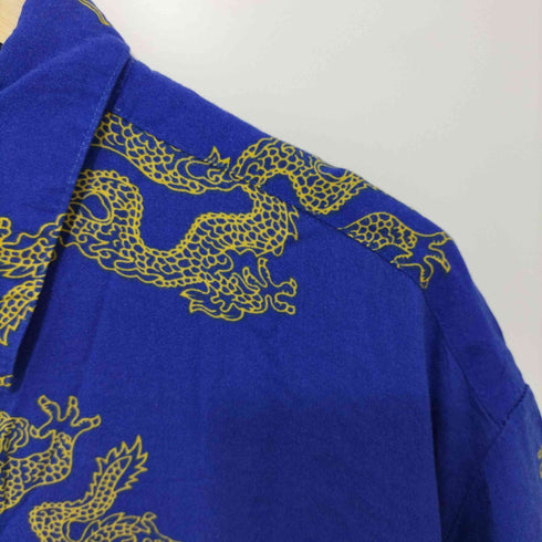 フルギ UN TIED 90-2000s 龍総柄 韓国製 レーヨンオープンカラーシャツ メンズ import:XL