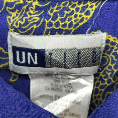 フルギ UN TIED 90-2000s 龍総柄 韓国製 レーヨンオープンカラーシャツ メンズ import:XL