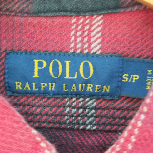 ポロラルフローレン POLO RALPH LAUREN ポケット コットン ネルチェックシャツ メンズ import:S