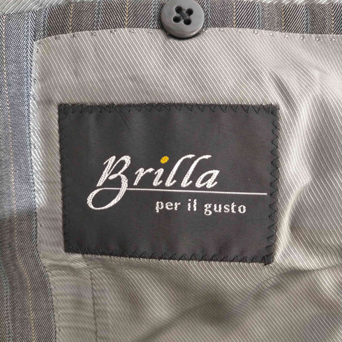 ブリッラペルイルグースト BRILLA per il gusto 背抜き サマーウール ストライプ 3Bセットアップ メンズ 44