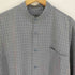 ヴァンヒューゼン VAN HEUSEN レーヨンポリ バンドカラーチェックシャツ メンズ import:L