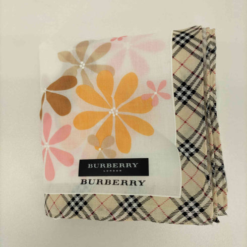 バーバリー BURBERRY チェック柄 花柄 3枚セット ハンカチ レディース