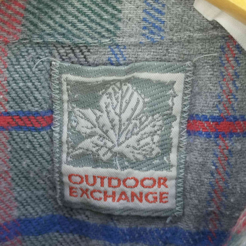 OUTDOOR EXCHANGE USA製 ネルチェックシャツ メンズ import:L