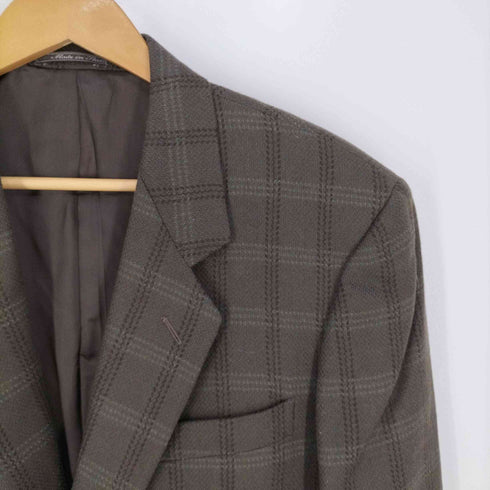 チェルッティ CERRUTI 1881 イタリア製 チェック 2Bテーラードジャケット メンズ EUR:46