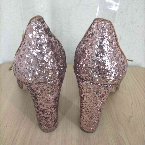 レッドヴァレンティノ RED VALENTINO エナメル×グリッター チャンキーヒールリボンパンプス レディース 39.5