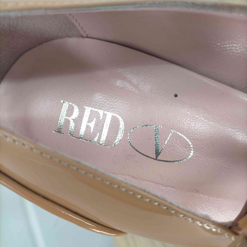 レッドヴァレンティノ RED VALENTINO エナメル×グリッター チャンキーヒールリボンパンプス レディース 39.5