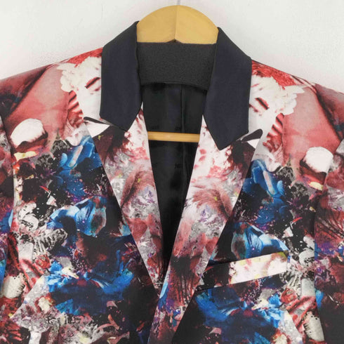 ジャストカヴァリ Just Cavalli ピークドラペル 総柄ジャケット メンズ 44