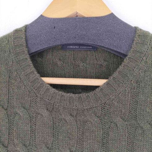 ロベルトコリーナ ROBERTO COLLINA カシミヤ混ケーブルニット メンズ