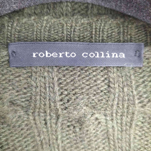 ロベルトコリーナ ROBERTO COLLINA カシミヤ混ケーブルニット メンズ