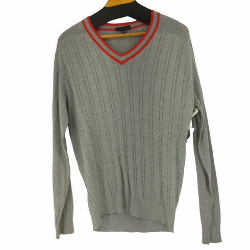 ジョンスメドレー JOHN SMEDLEY ケーブル編みVネックニット メンズ import:M