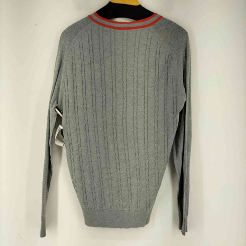 ジョンスメドレー JOHN SMEDLEY ケーブル編みVネックニット メンズ import:M