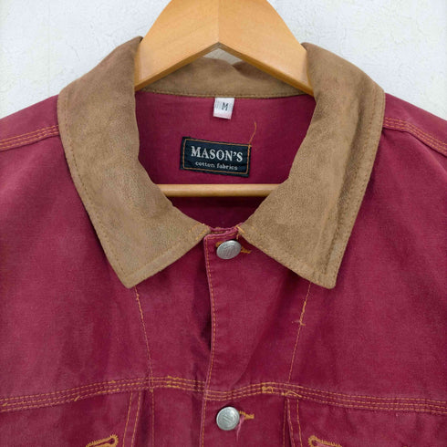 MANSONS 襟レザー トラッカージャケット メンズ M