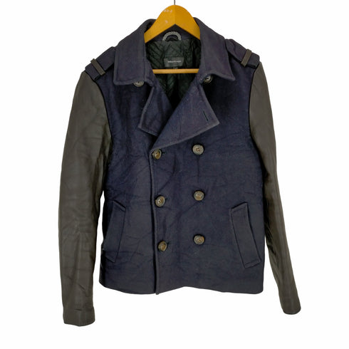 マッカージュ MACKAGE カシミヤ混アームレザー切替ショートピーコート メンズ US:38