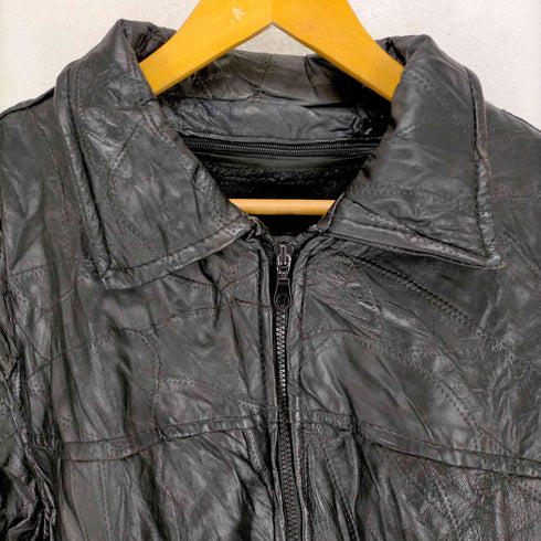 EXECUTIVE DIVISION ライナー付パッチワークレザージャケット メンズ JPN:XL