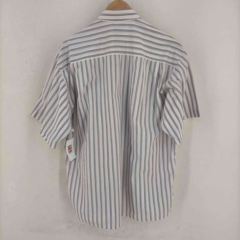 LESS W WARD ストライプ ボックス レギュラーカラーシャツ メンズ import:XL