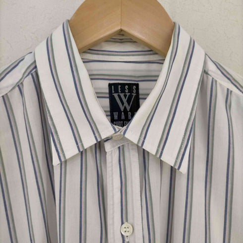 LESS W WARD ストライプ ボックス レギュラーカラーシャツ メンズ import:XL
