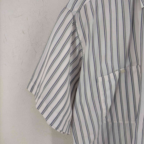 LESS W WARD ストライプ ボックス レギュラーカラーシャツ メンズ import:XL