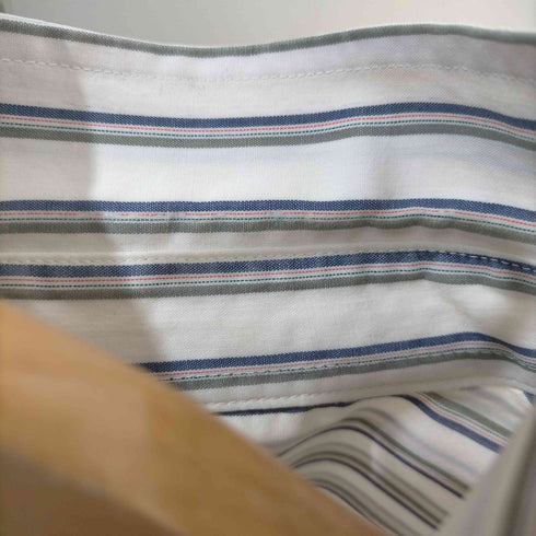 LESS W WARD ストライプ ボックス レギュラーカラーシャツ メンズ import:XL