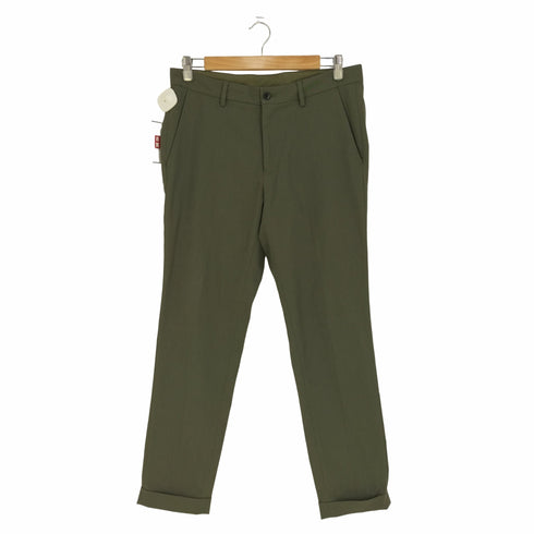 ユナイテッドアローズグリーンレーベルリラクシング UNITED ARROWS green label relaxing CM ポリエステルツイル ダブルヘムナロー パンツ メンズ JPN:L