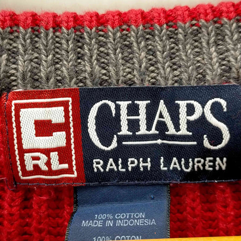 ラルフローレン RALPH LAUREN ロゴ刺繍 コットンニット メンズ import:L