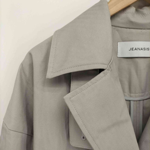 ジーナシス JEANASIS 22AW ヘリンボーン ロングコート トレンチ ジャケット レディース FREE